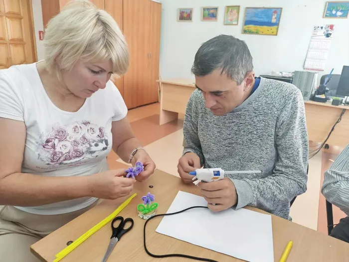 фото букет цветов из син.про